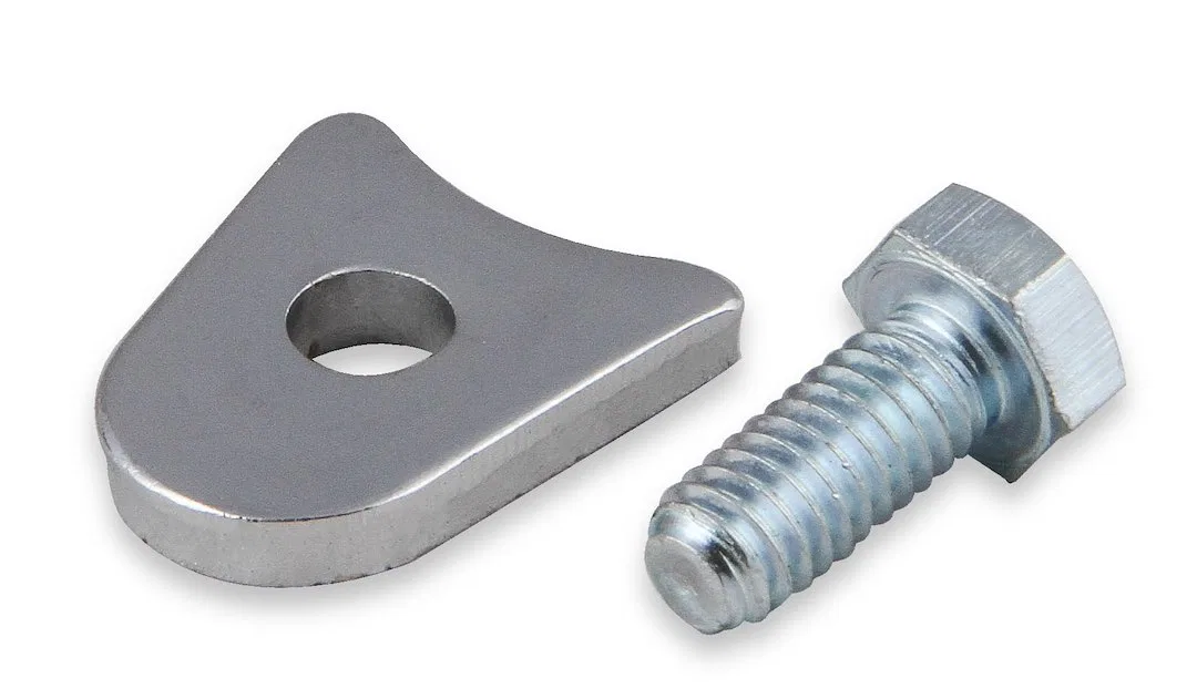 9860 – MR GASKET Distributor Clamp, For Use With All Fords Chrome Plated Silver Steel